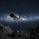 Conceptual image of OSIRIS-REx, currently at asteroid Bennu.